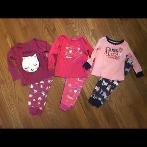 Toddler girl pajama lot-3 pair